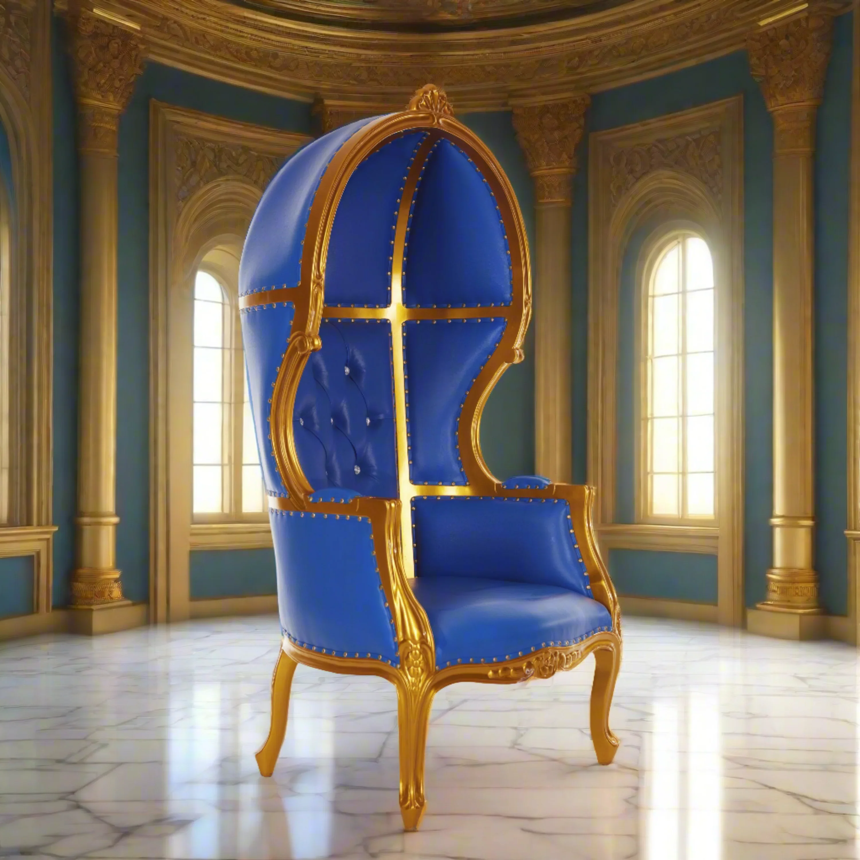 Hooded Canopy 65 Bridal Throne Chair - Image 6
