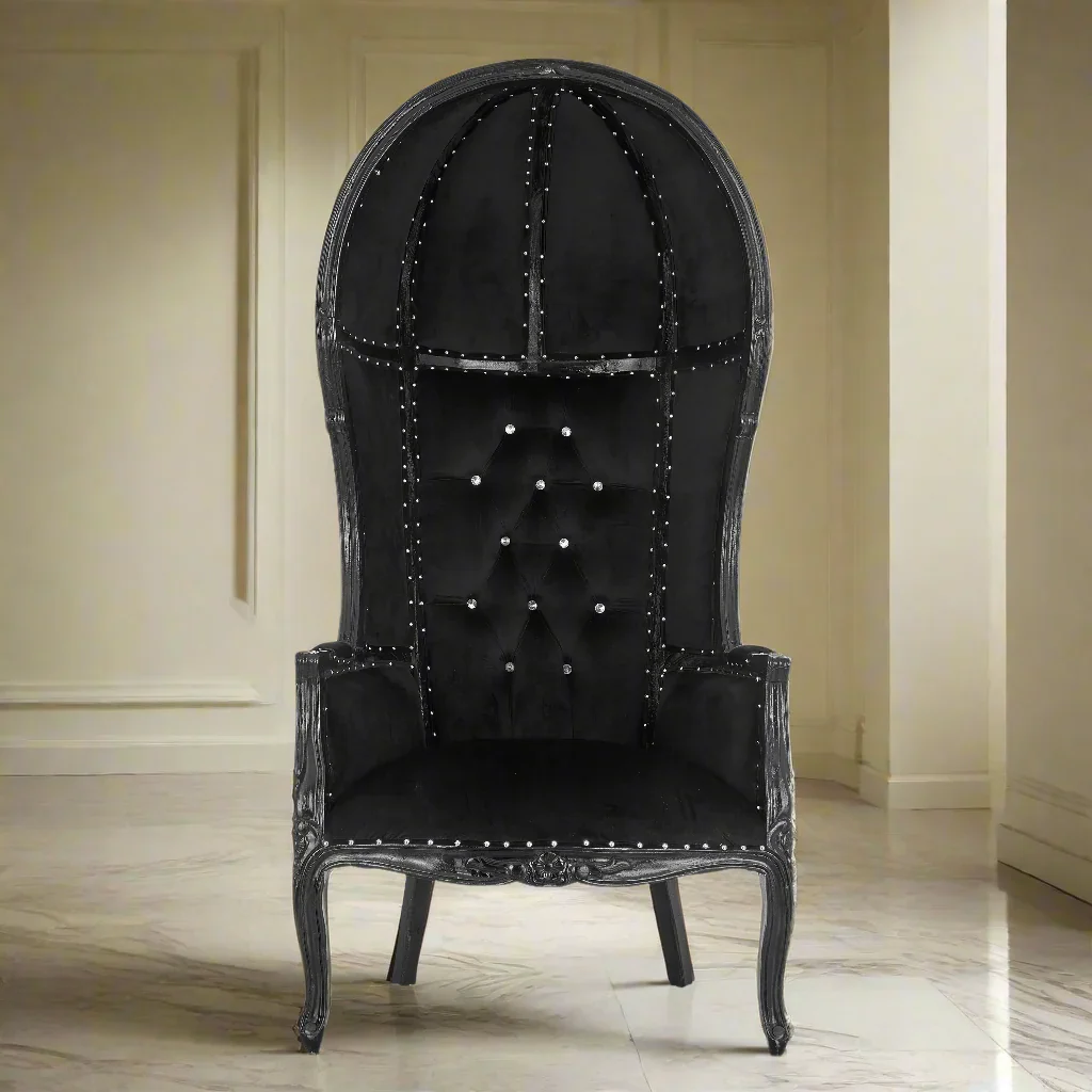 Hooded Canopy 65 Bridal Throne Chair - Image 8