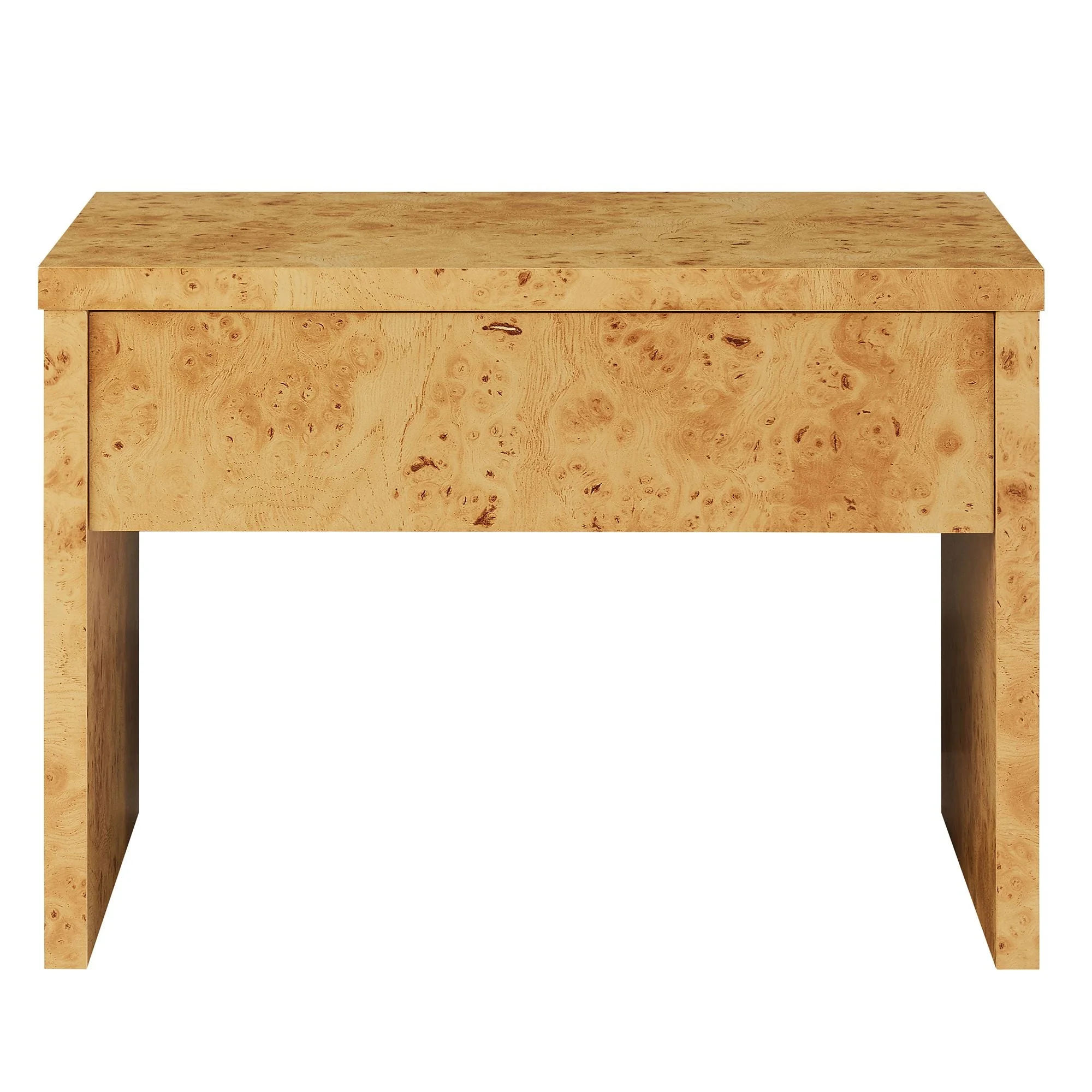 Hudson 1-Drawer Burl Wood Nightstand - Image 5