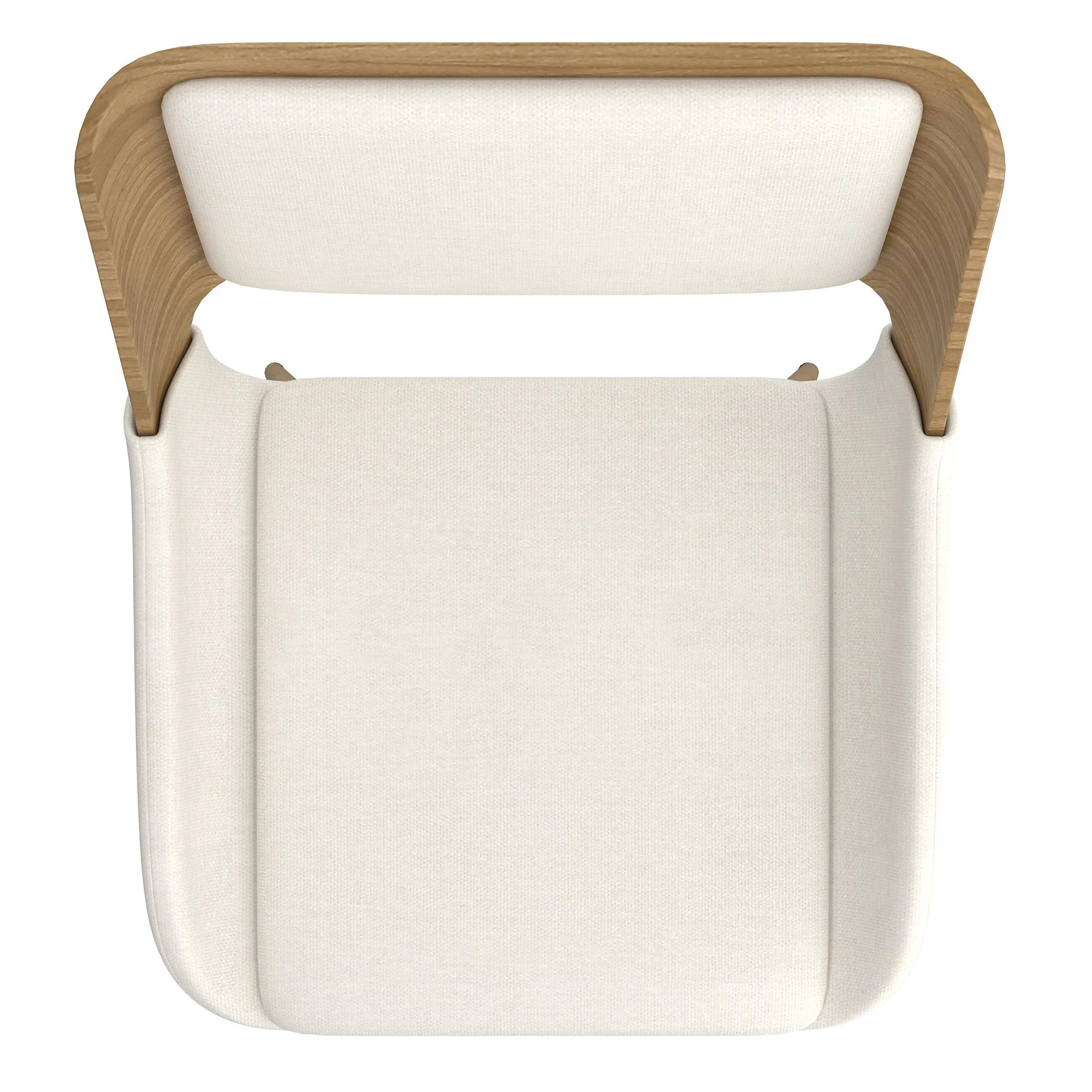 Hudson Dining Chair in Beige Fabric and Natural Metal and Wood - Image 7