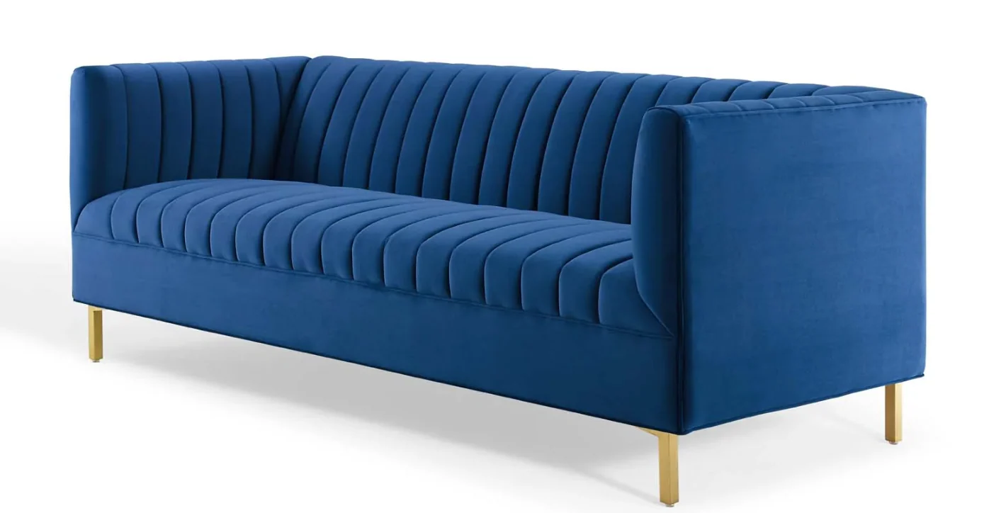 Huille Velvet Sofa - Image 11