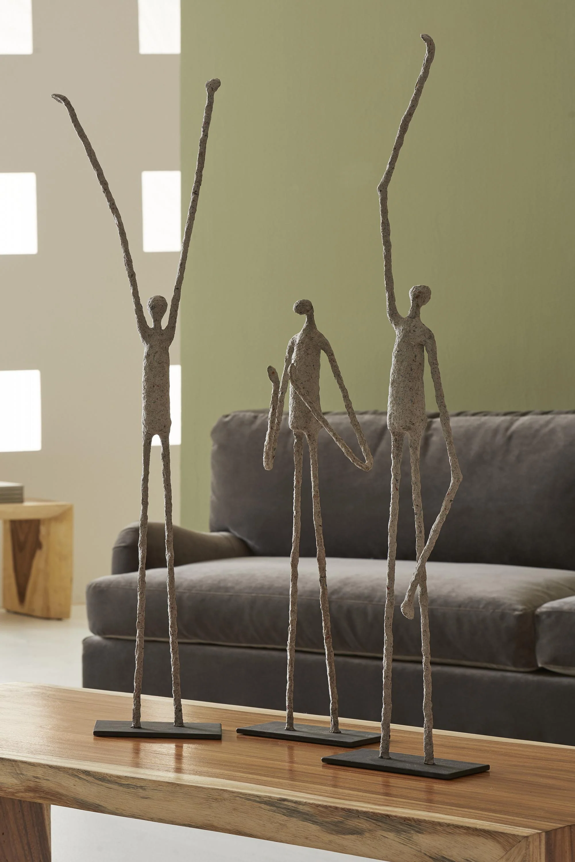 Human Sculpture, Hands Up, Paper Mache - Image 5