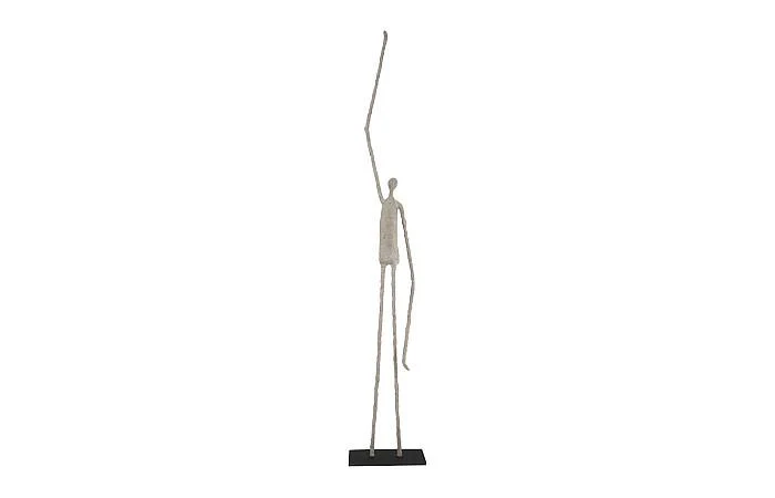 Human Sculpture, One Arm Up, Paper Mache - Image 2