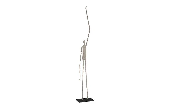 Human Sculpture, One Arm Up, Paper Mache - Image 3
