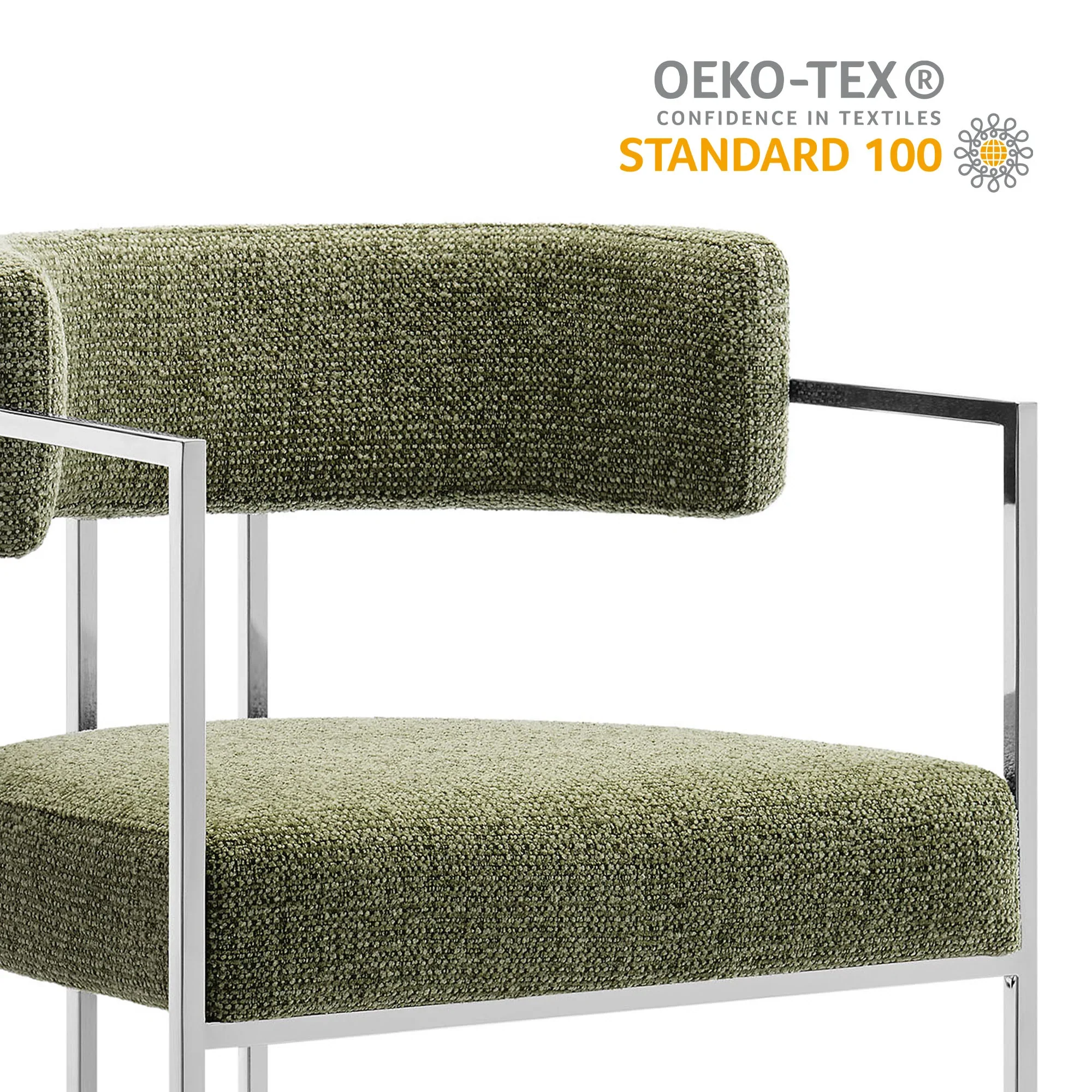 Huron Curved Back Fabric and Metal Dining Accent Chair - Image 29