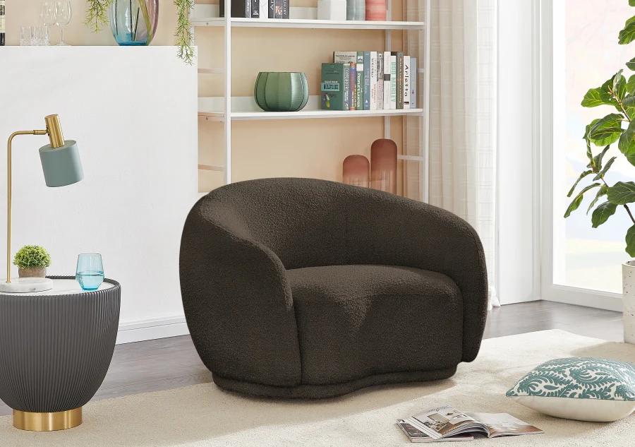 Hyde Boucle Fabric Upholstered Chair - Image 58