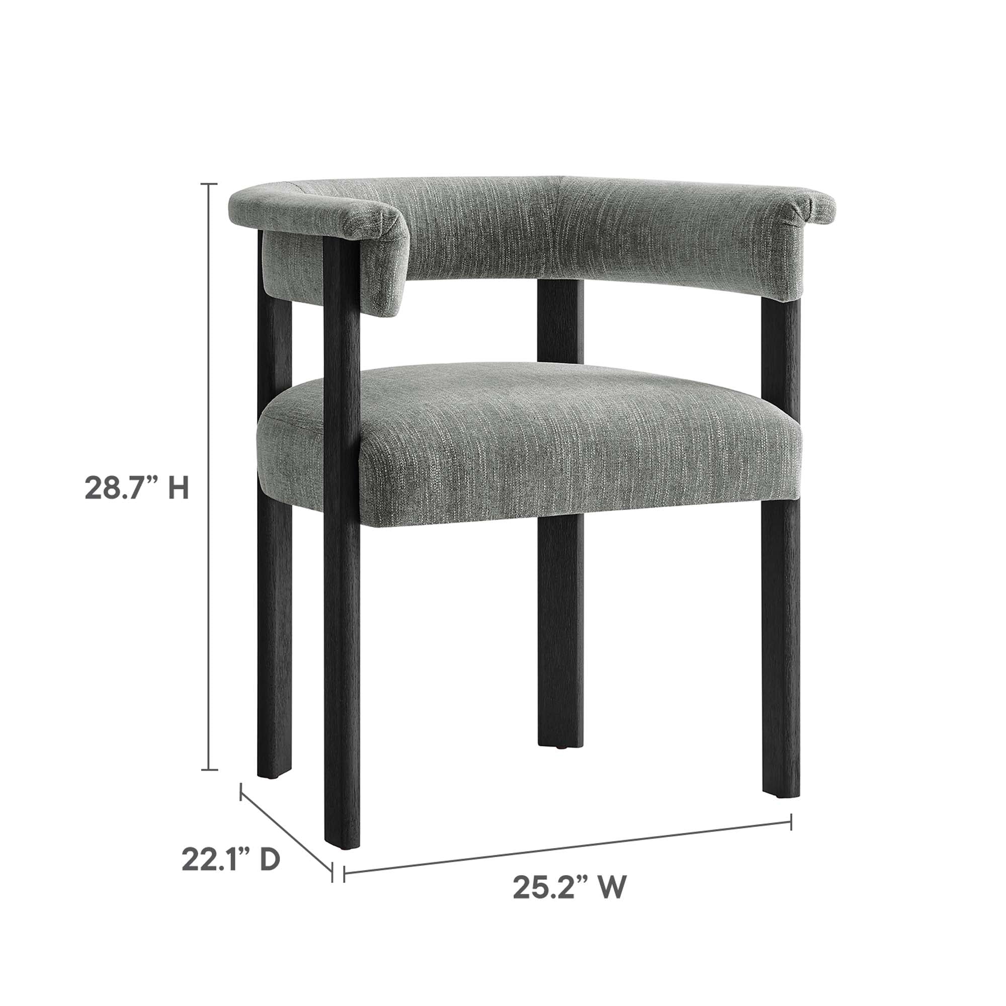 Imogen Fabric Upholstered Barrel Dining Chairs Set of 2 - Image 10