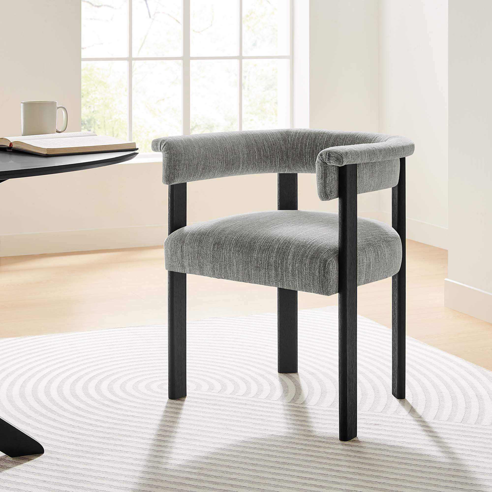 Imogen Fabric Upholstered Barrel Dining Chairs Set of 2 - Image 11