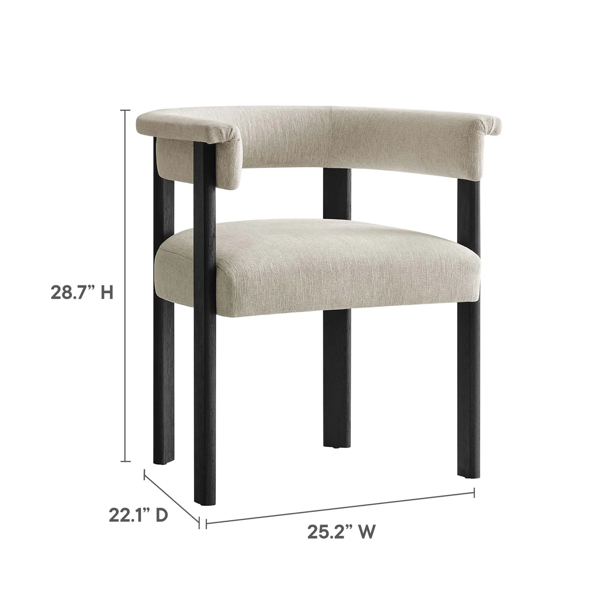 Imogen Fabric Upholstered Barrel Dining Chairs Set of 2 - Image 21