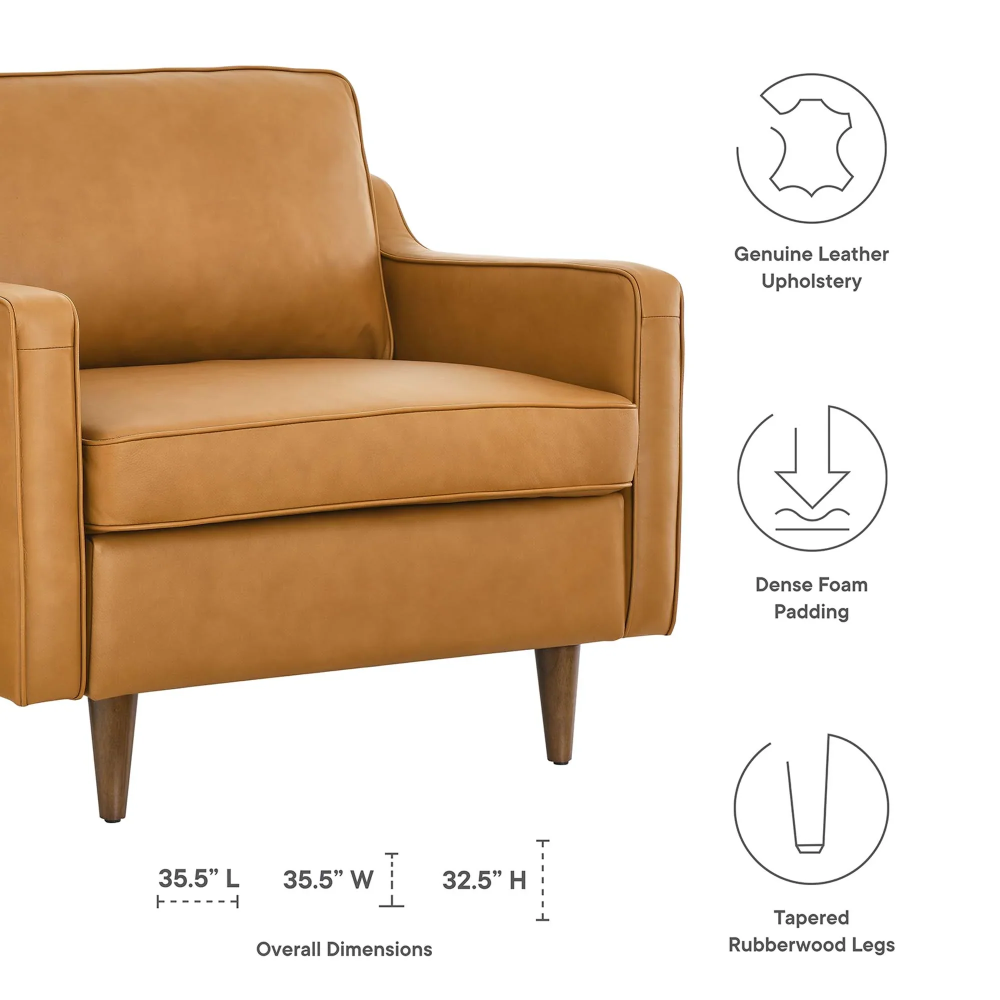 Impart Genuine Leather Armchair - Image 16