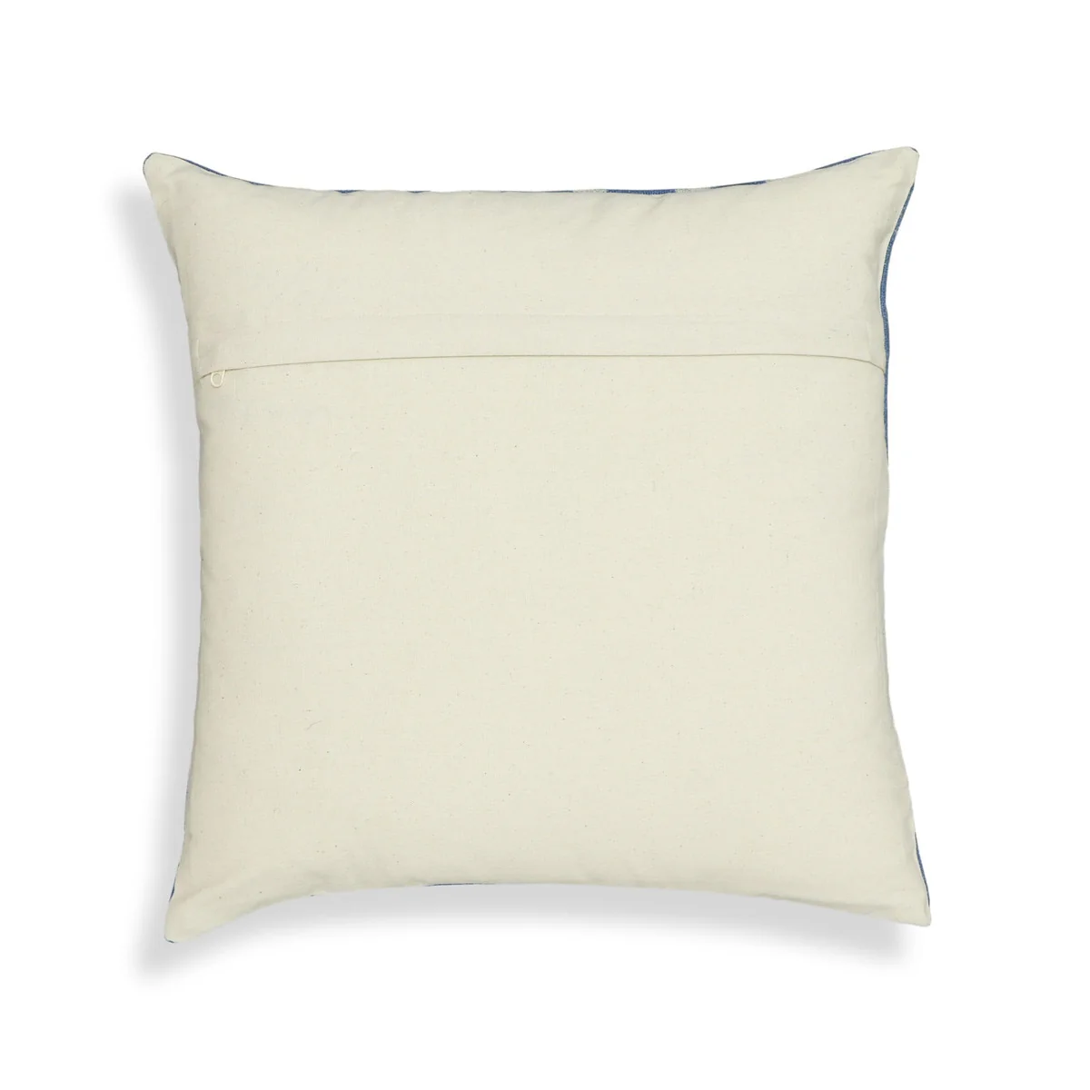 Indigo Dots Cotton 20" Square Accent Pillow - Image 3
