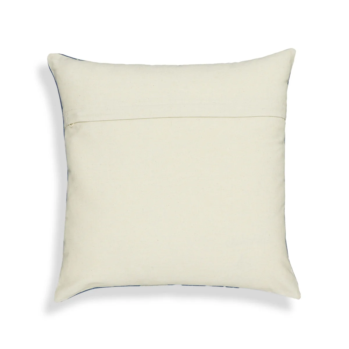 Indigo Triangles Cotton 20" Square Accent Pillow - Image 3