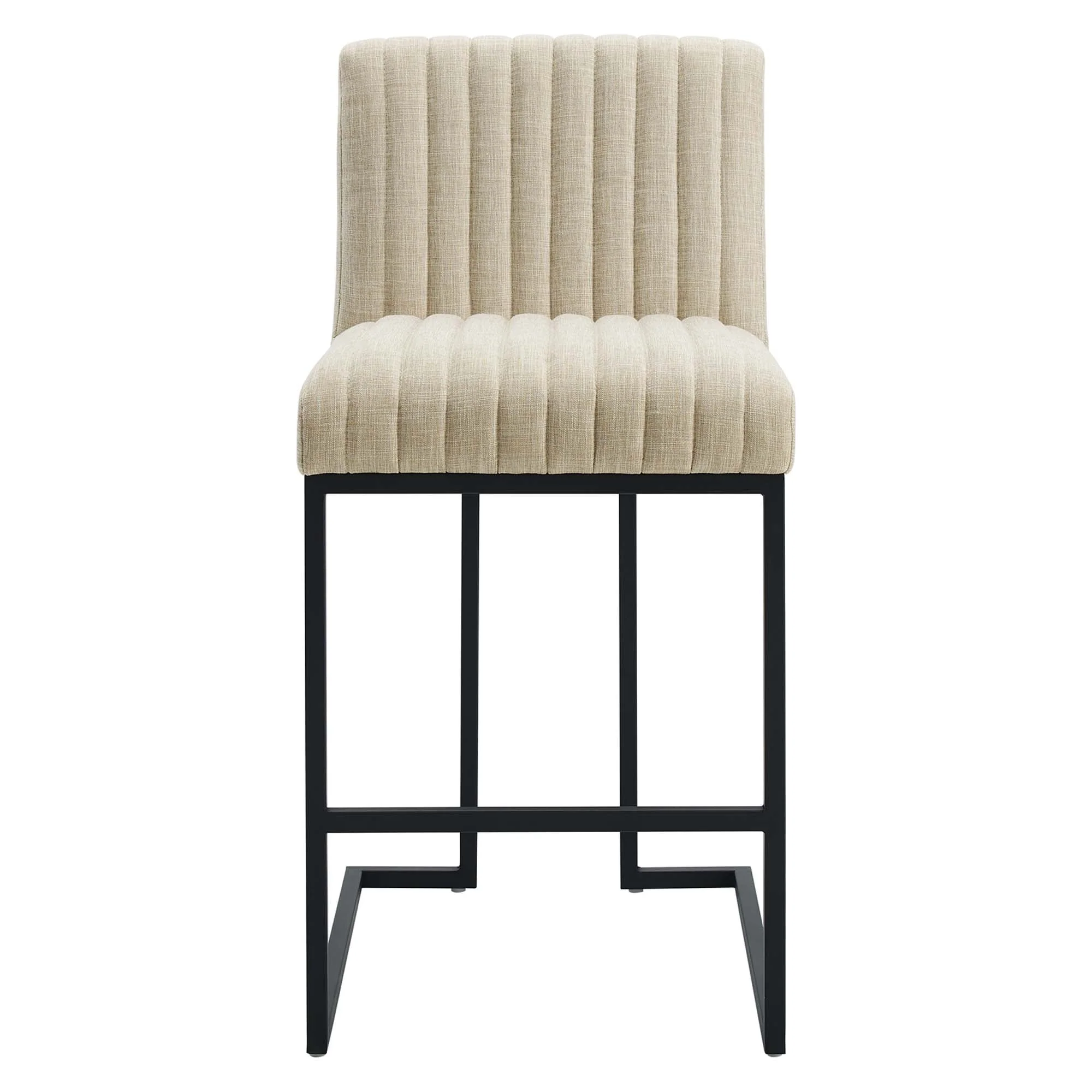 Indulge Channel Tufted Fabric Counter Stool - Image 7