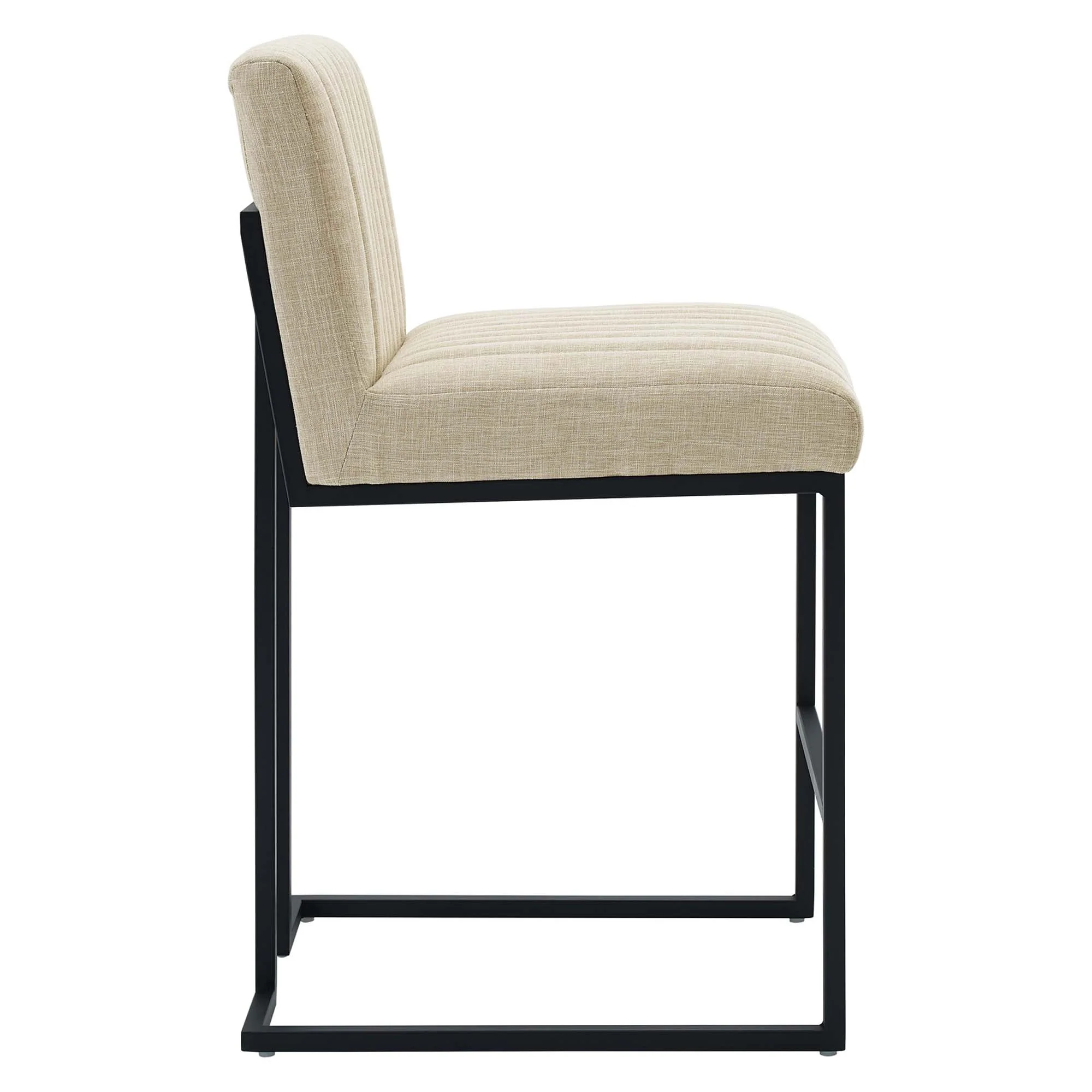Indulge Channel Tufted Fabric Counter Stools Set of 2 - Image 5
