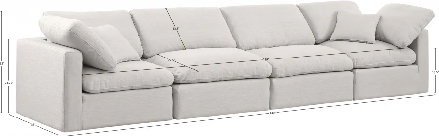 Indulge Linen Textured Fabric Sofa - Image 24