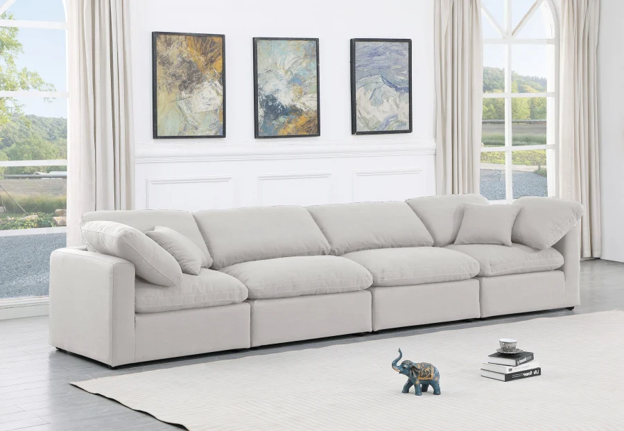 Indulge Linen Textured Fabric Sofa - Image 27