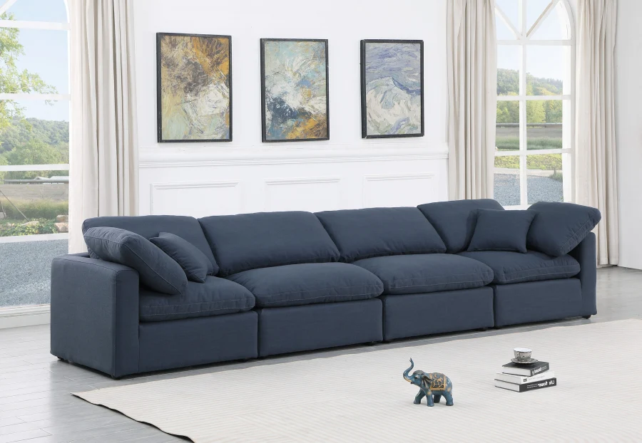 Indulge Linen Textured Fabric Sofa - Image 35