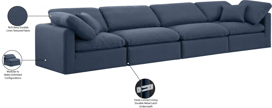 Indulge Linen Textured Fabric Sofa - Image 41
