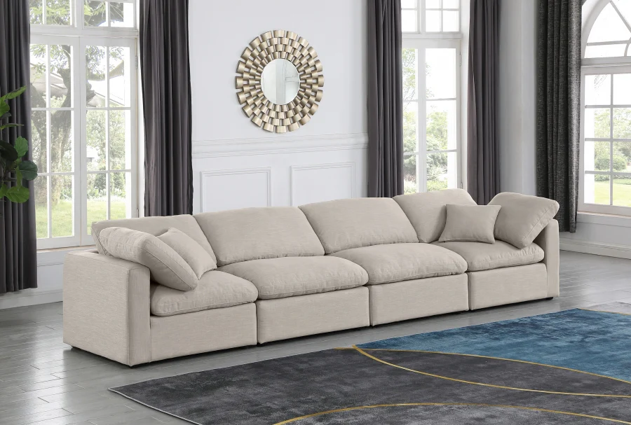 Indulge Linen Textured Fabric Sofa - Image 43