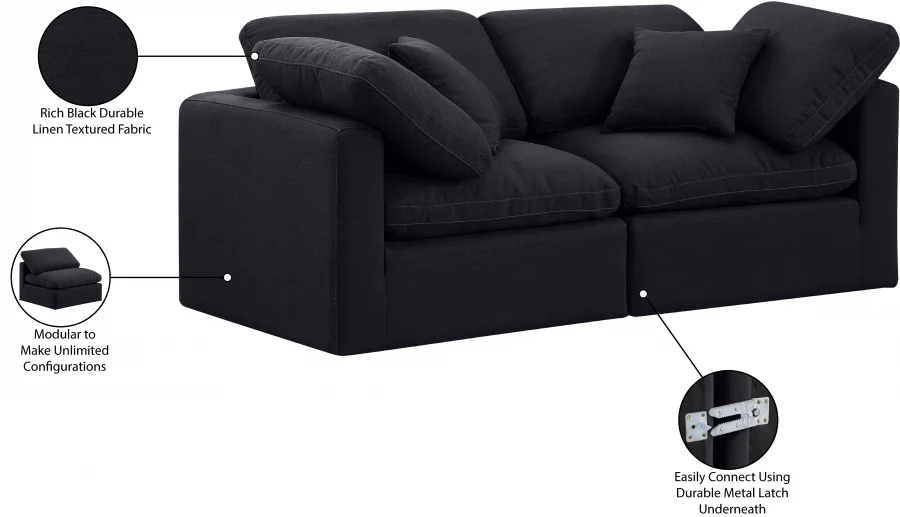 Indulge Linen Textured Fabric Sofa - Image 18