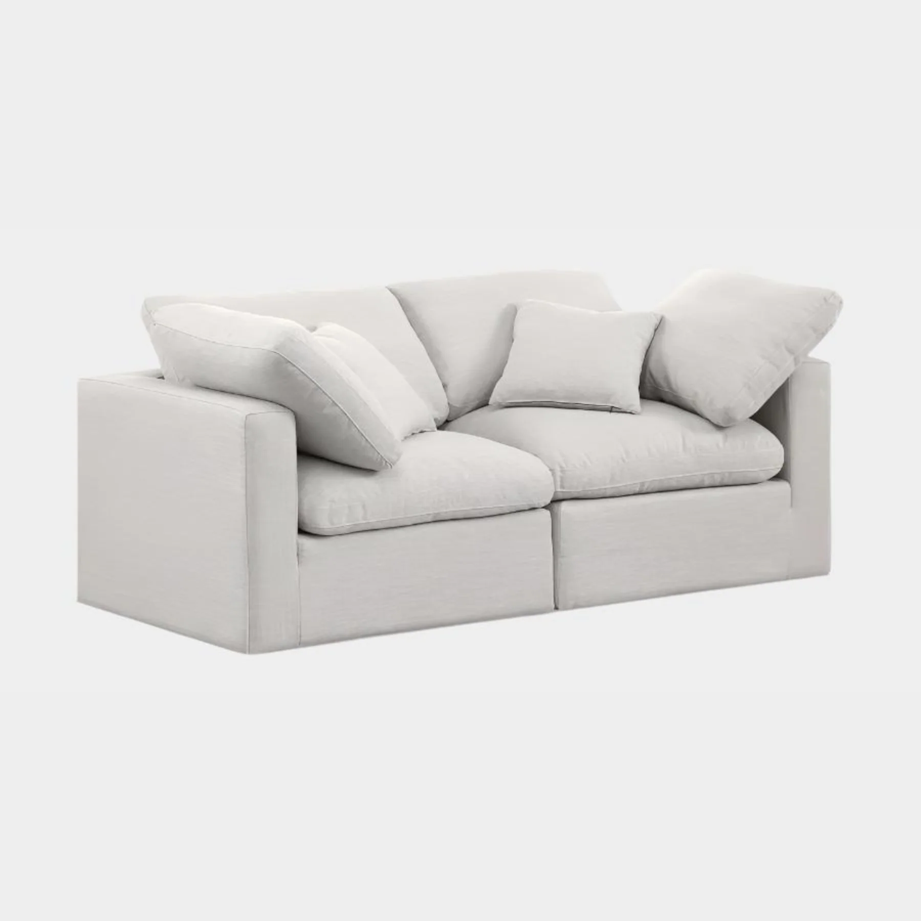 Indulge Linen Textured Fabric Sofa - Image 26