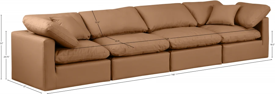 Indulge Vegan Leather Sofa - Image 34