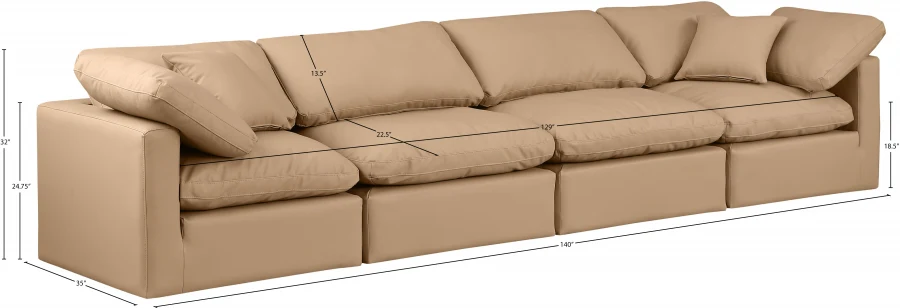 Indulge Vegan Leather Sofa - Image 43