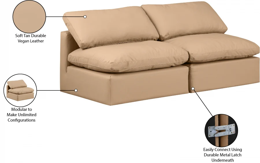Indulge Vegan Leather Sofa - Image 40