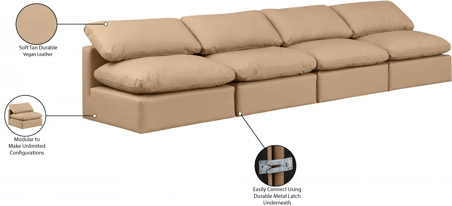 Indulge Vegan Leather Sofa - Image 37