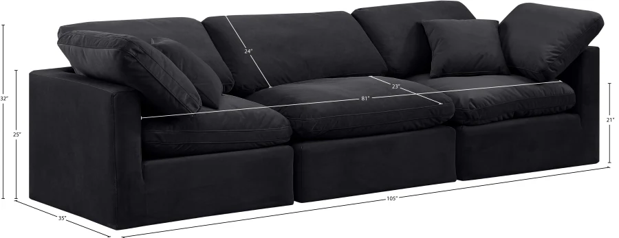 Indulge Velvet Sofa - Image 16