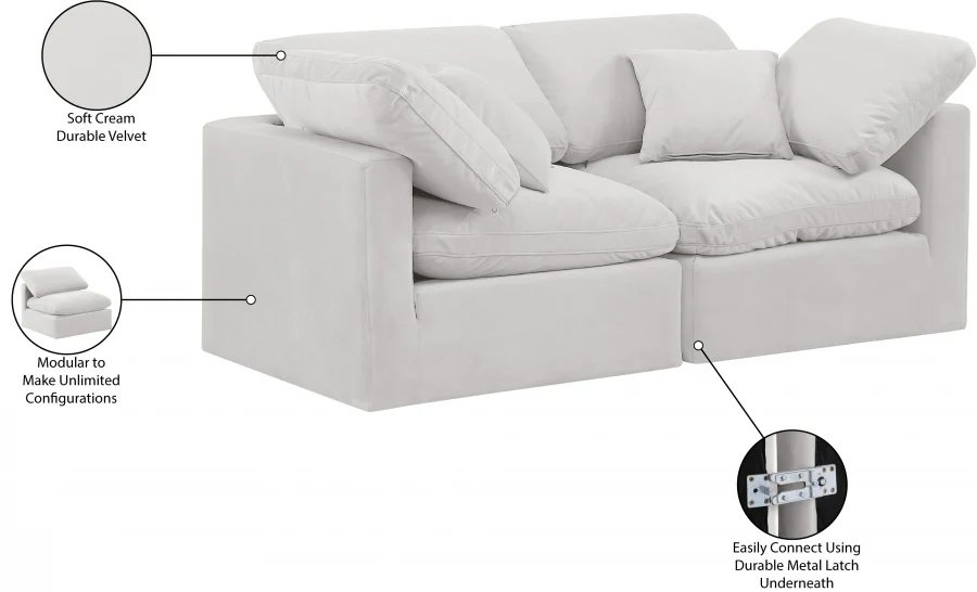 Indulge Velvet Sofa - Image 27