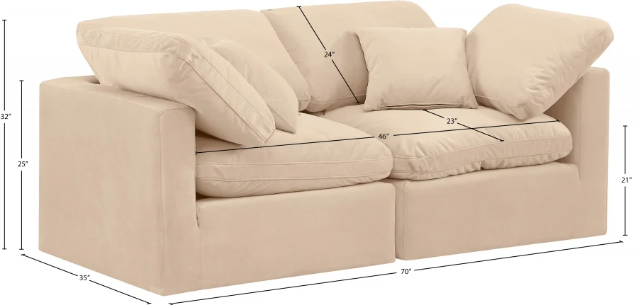 Indulge Velvet Sofa - Image 53