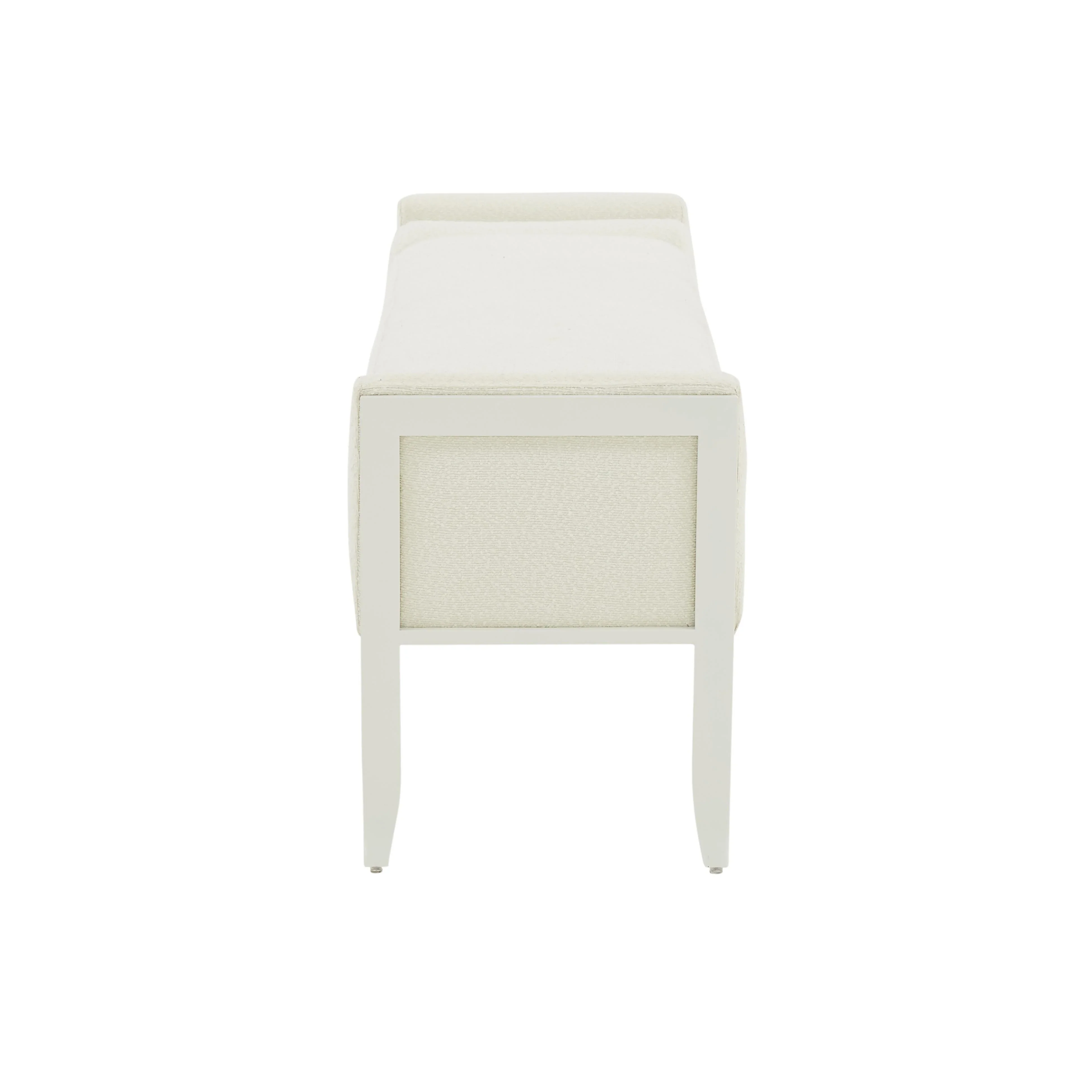 Ines 67" Cream Performance Boucle Bench - Image 4