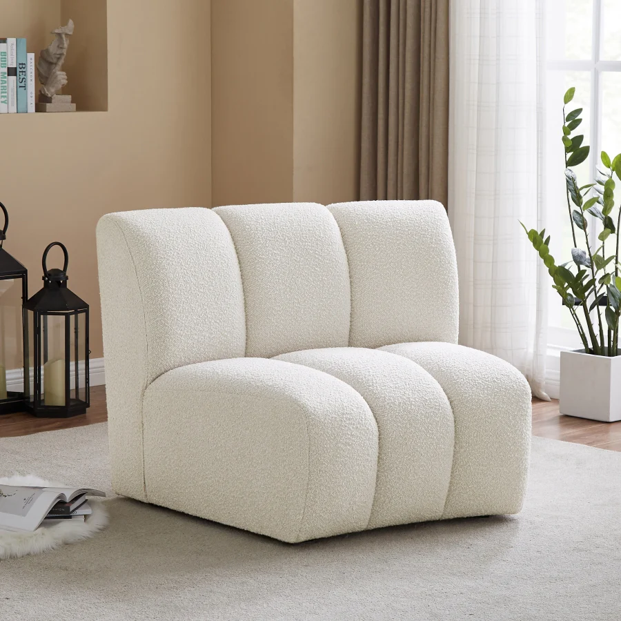 Infinity Boucle Fabric Upholstered Modular Chair - Image 10
