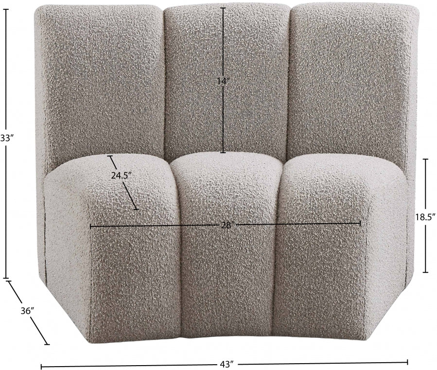 Infinity Boucle Fabric Upholstered Modular Chair - Image 31