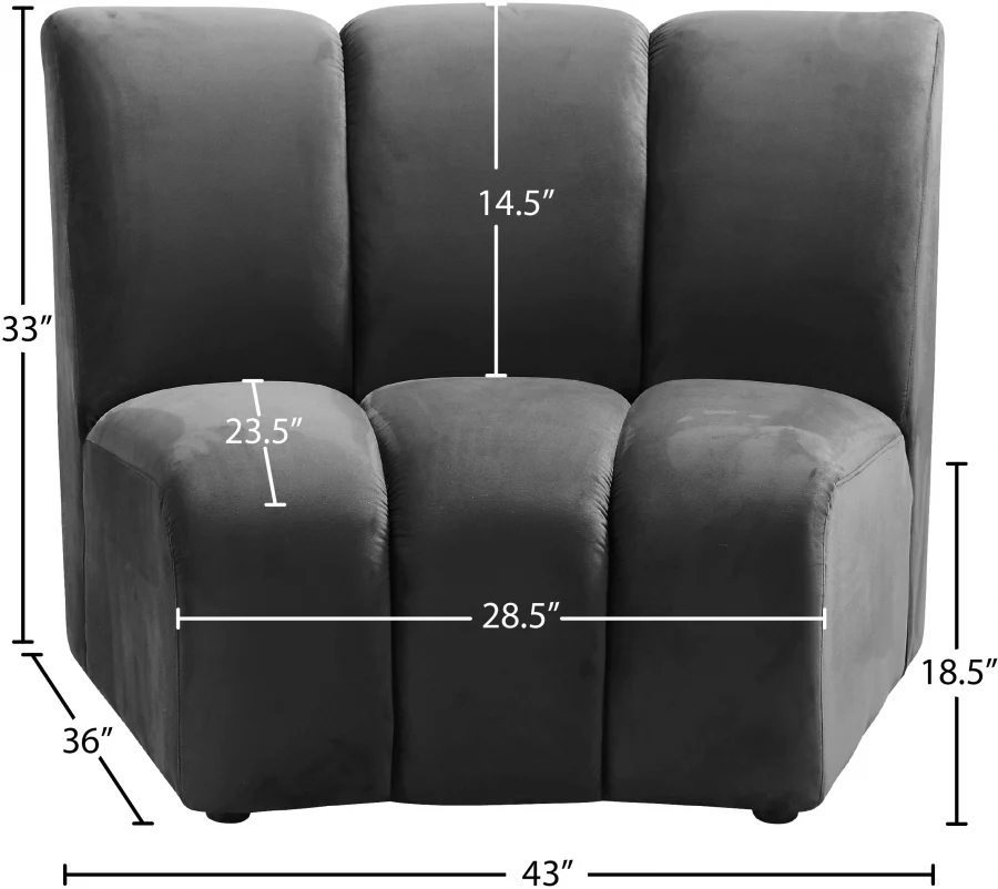 Infinity Velvet Upholstered Modular Chair - Image 14