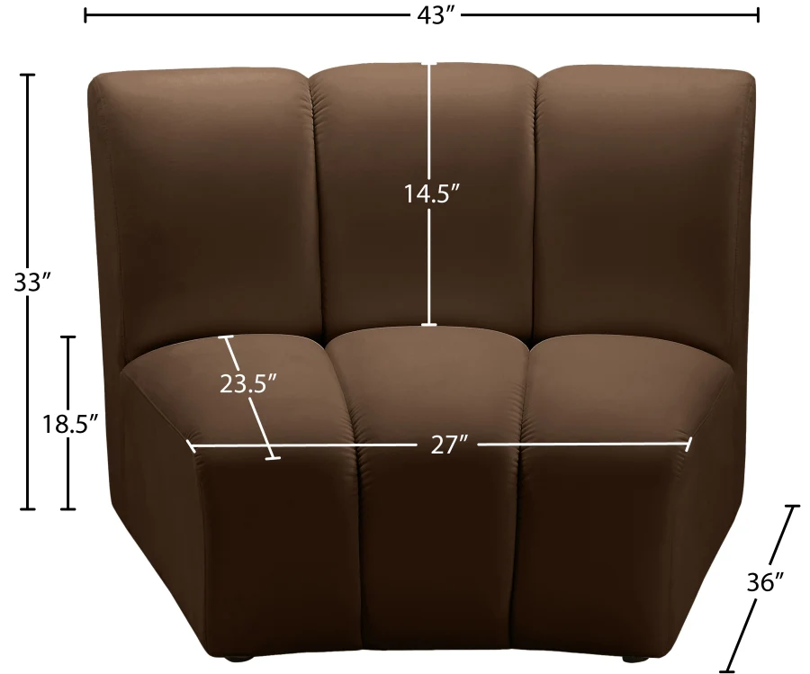Infinity Velvet Upholstered Modular Chair - Image 51