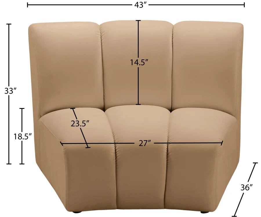 Infinity Velvet Upholstered Modular Chair - Image 57