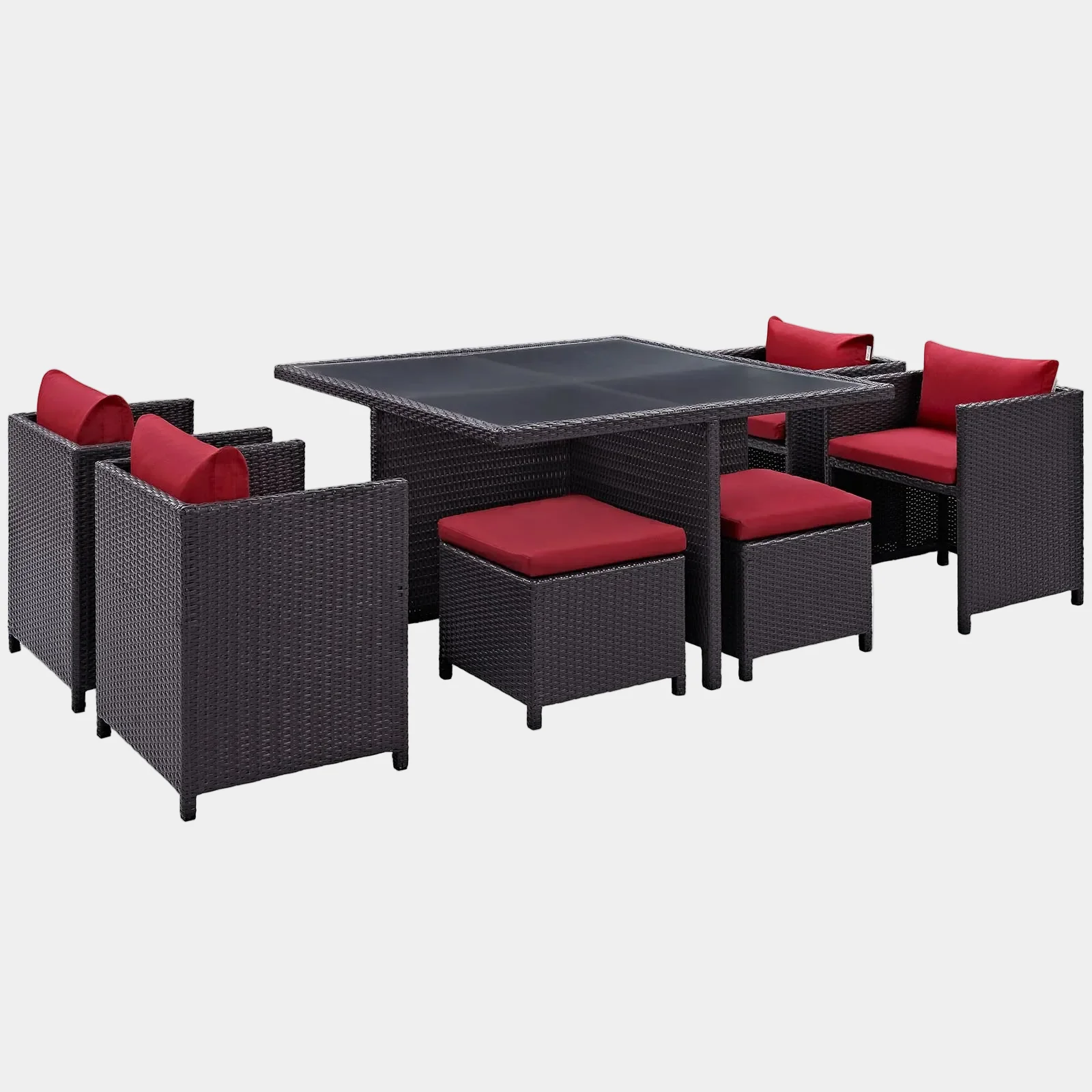 Inverse 9 Piece Outdoor Patio Dining Set - Image 21