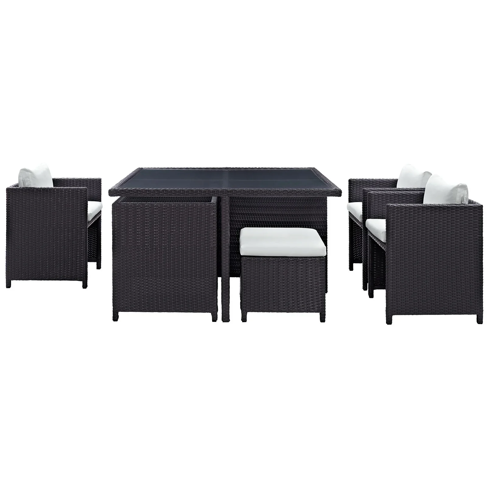 Inverse 9 Piece Outdoor Patio Dining Set - Image 4