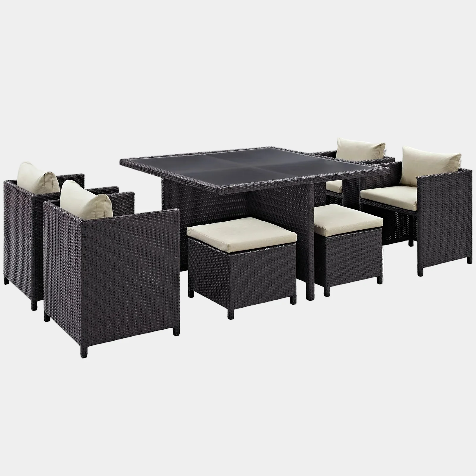 Inverse 9 Piece Outdoor Patio Dining Set - Image 5