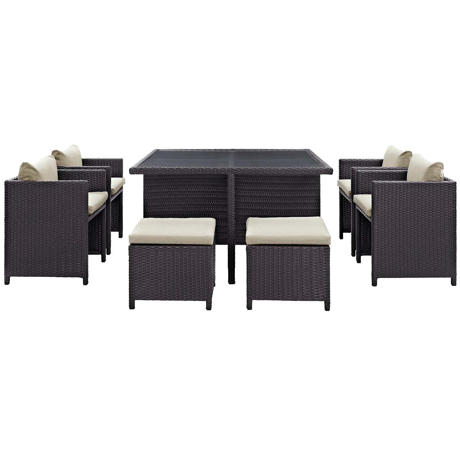 Inverse 9 Piece Outdoor Patio Dining Set - Image 7
