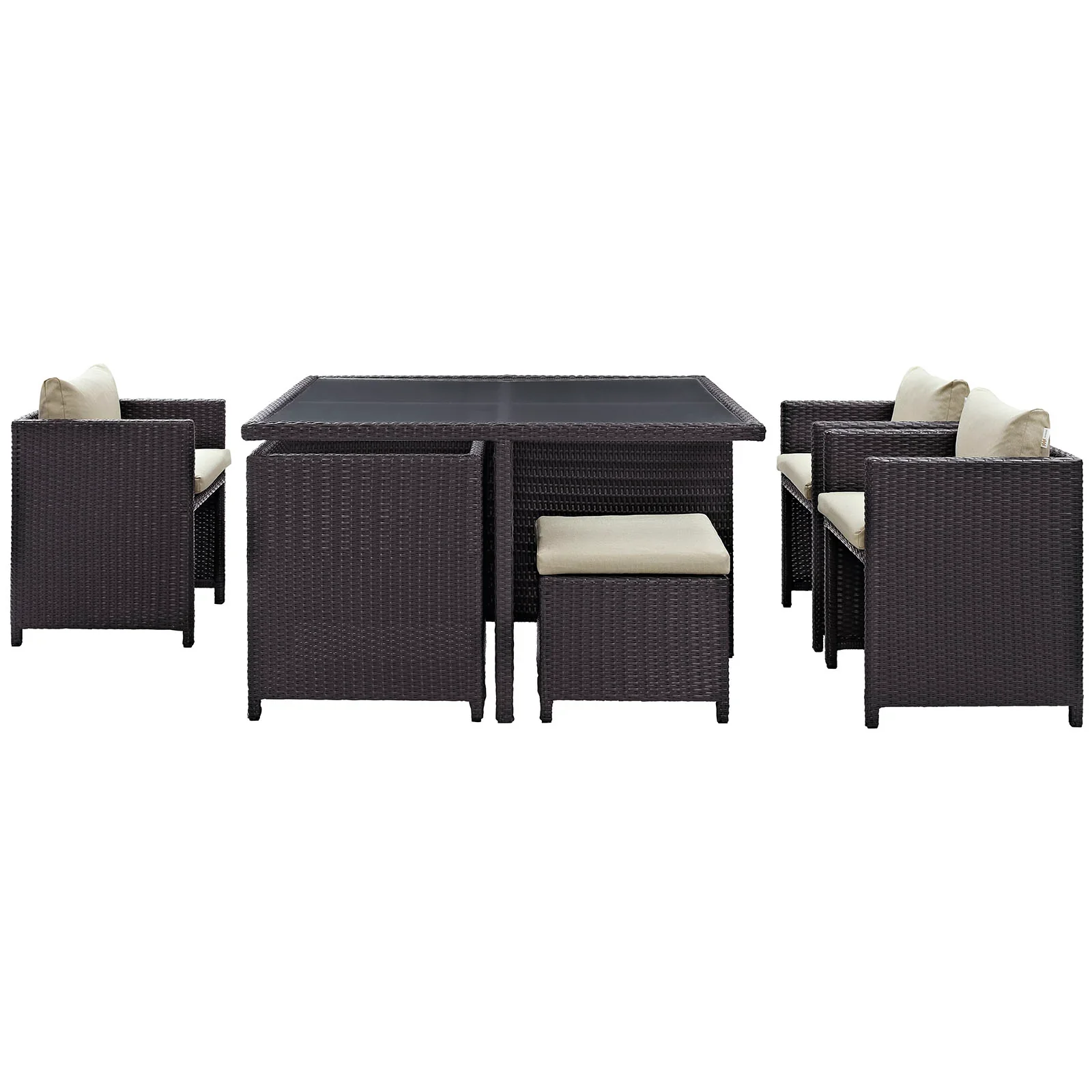 Inverse 9 Piece Outdoor Patio Dining Set - Image 8
