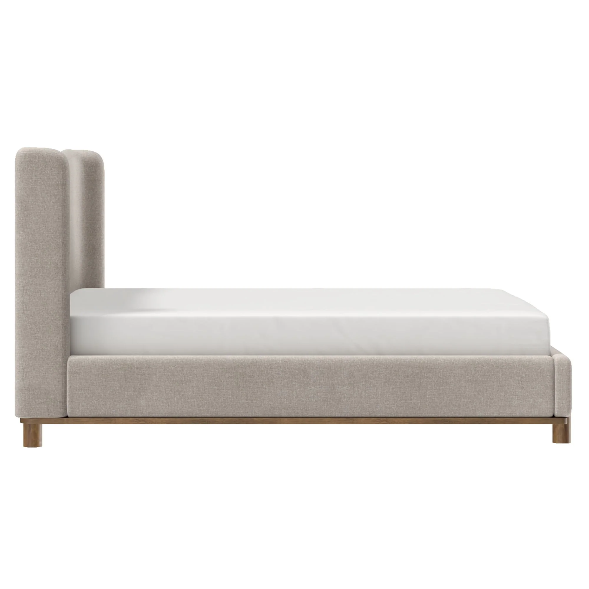 Isadora 78" King Platform Bed in Dark Beige - Image 4