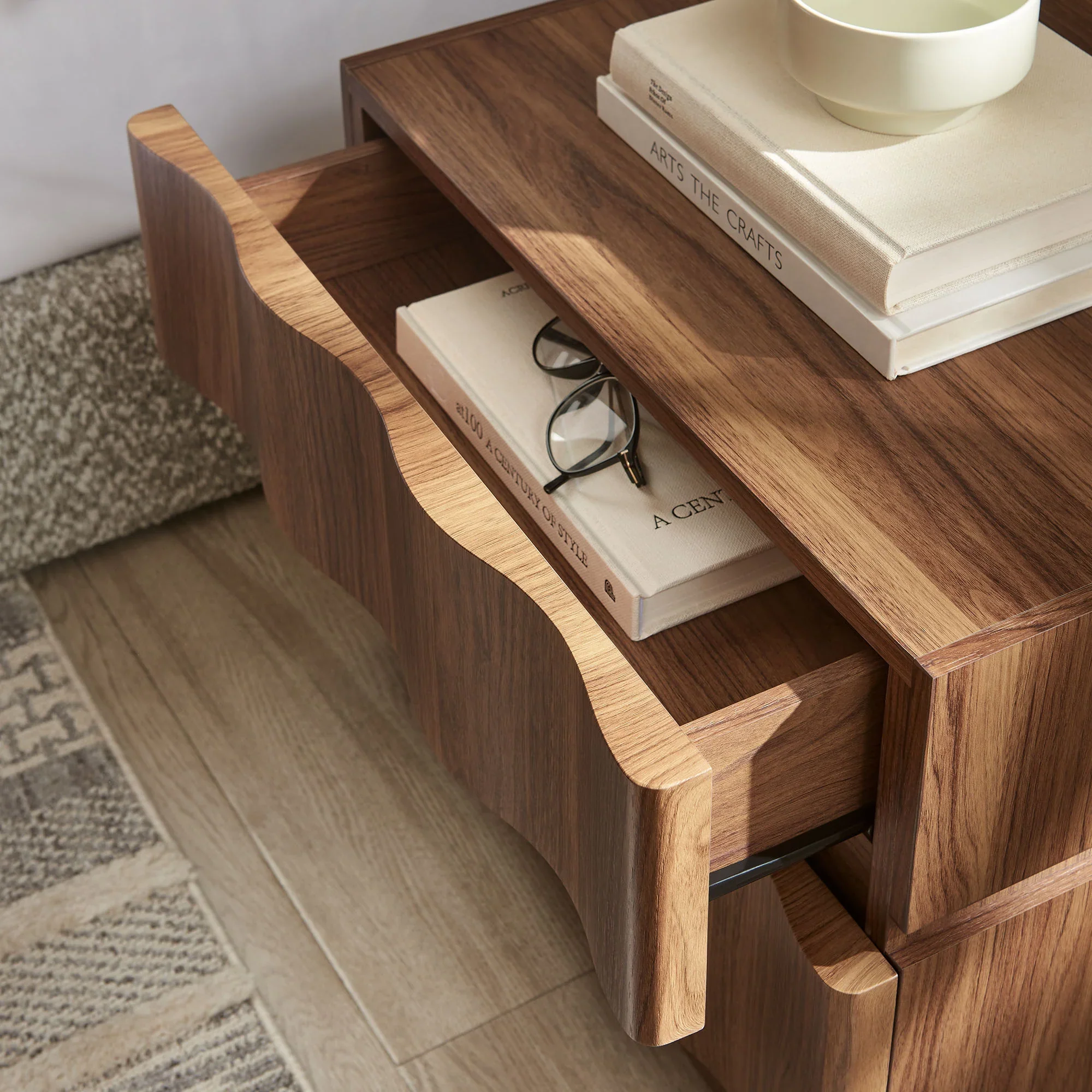 Isola 2 Drawer Nightstand in Light Oak Walnut - Image 12
