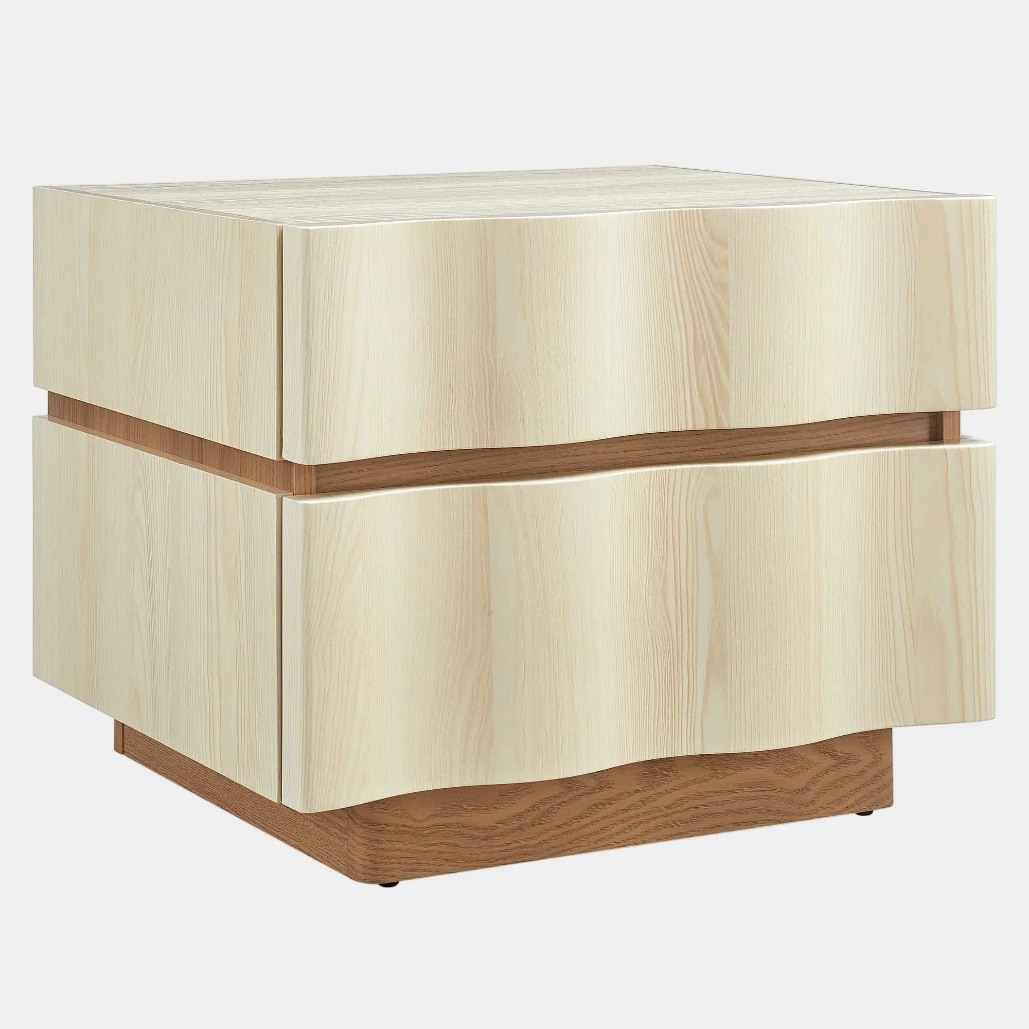 Isola 2 Drawer Nightstand in Light Oak Walnut - Image 19