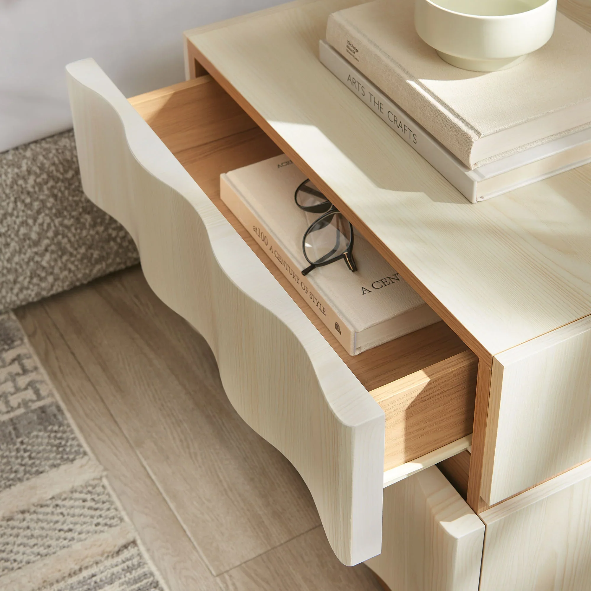 Isola 2 Drawer Nightstand in Light Oak Walnut - Image 21
