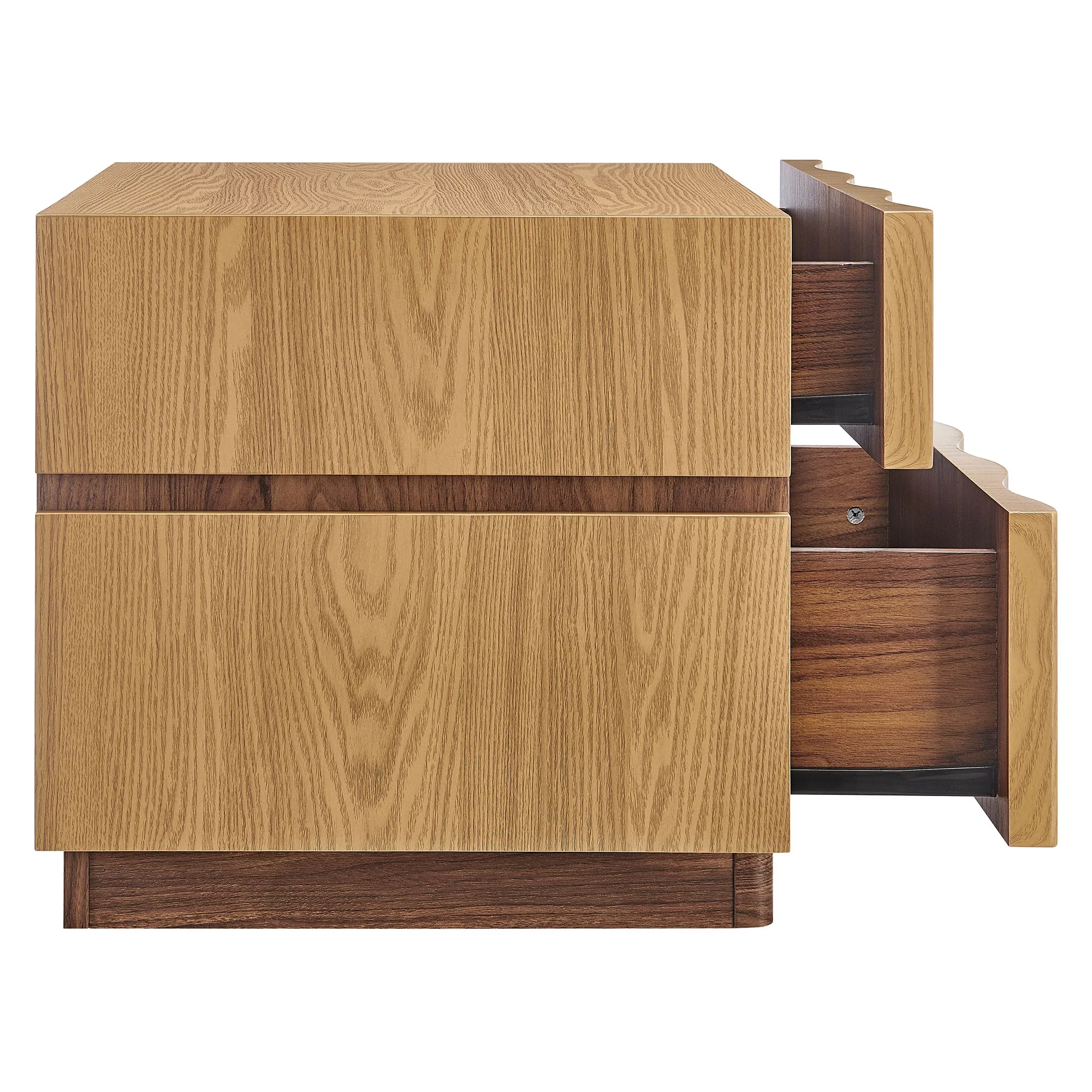 Isola 2 Drawer Nightstand in Light Oak Walnut - Image 5
