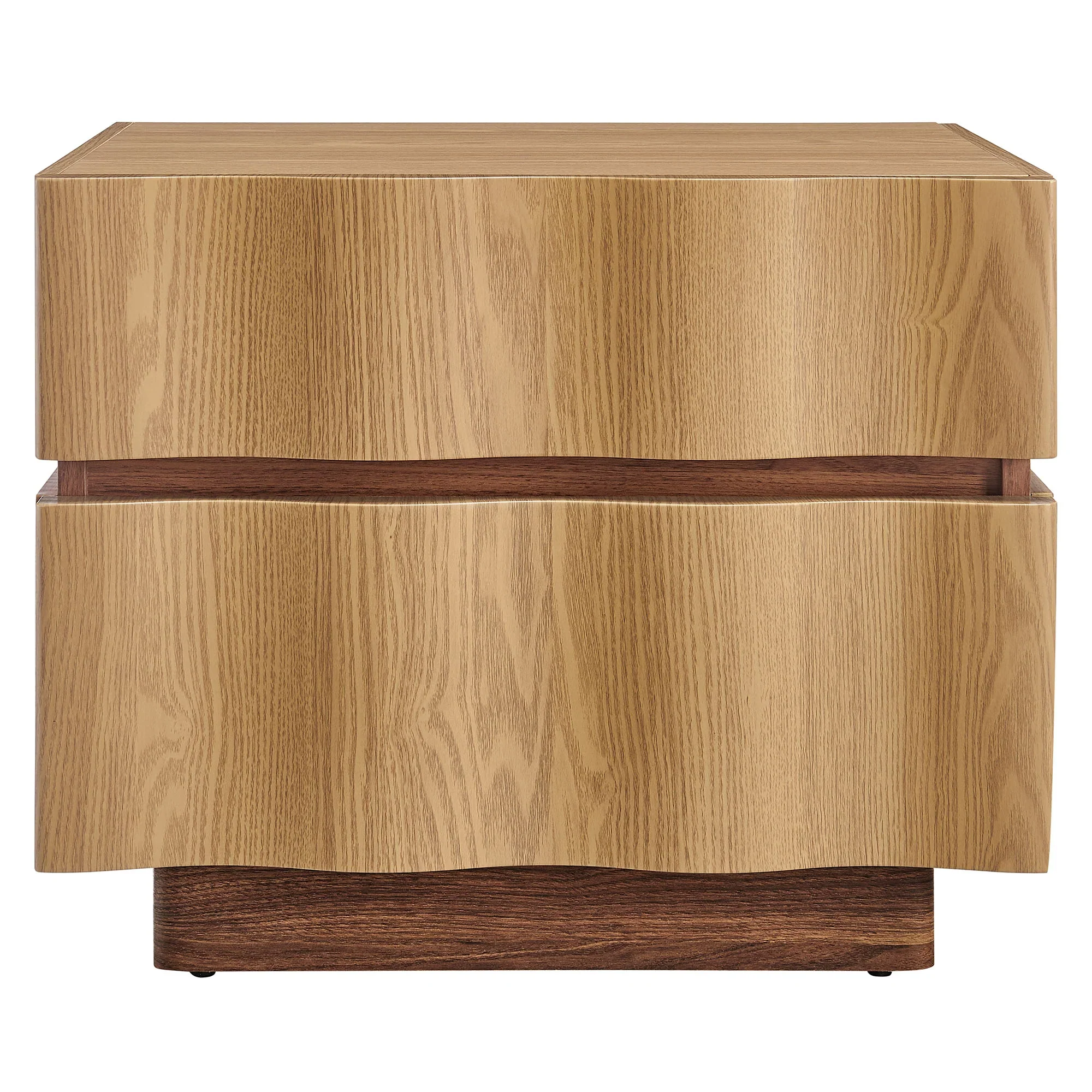 Isola 2 Drawer Nightstand in Light Oak Walnut - Image 6