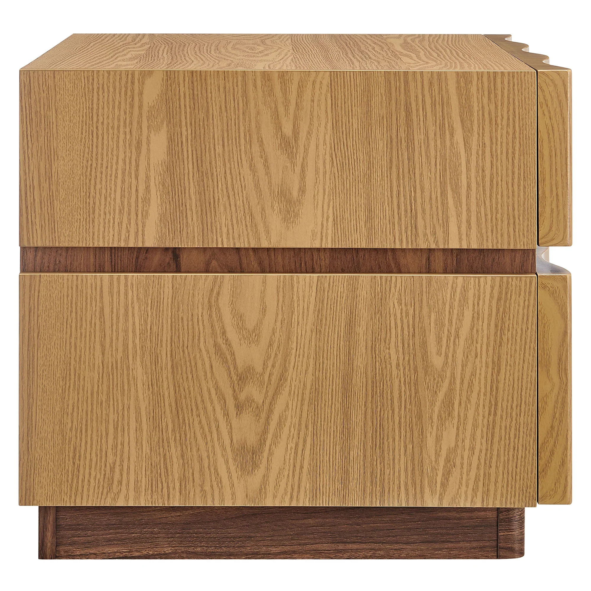 Isola 2 Drawer Nightstand in Light Oak Walnut - Image 7